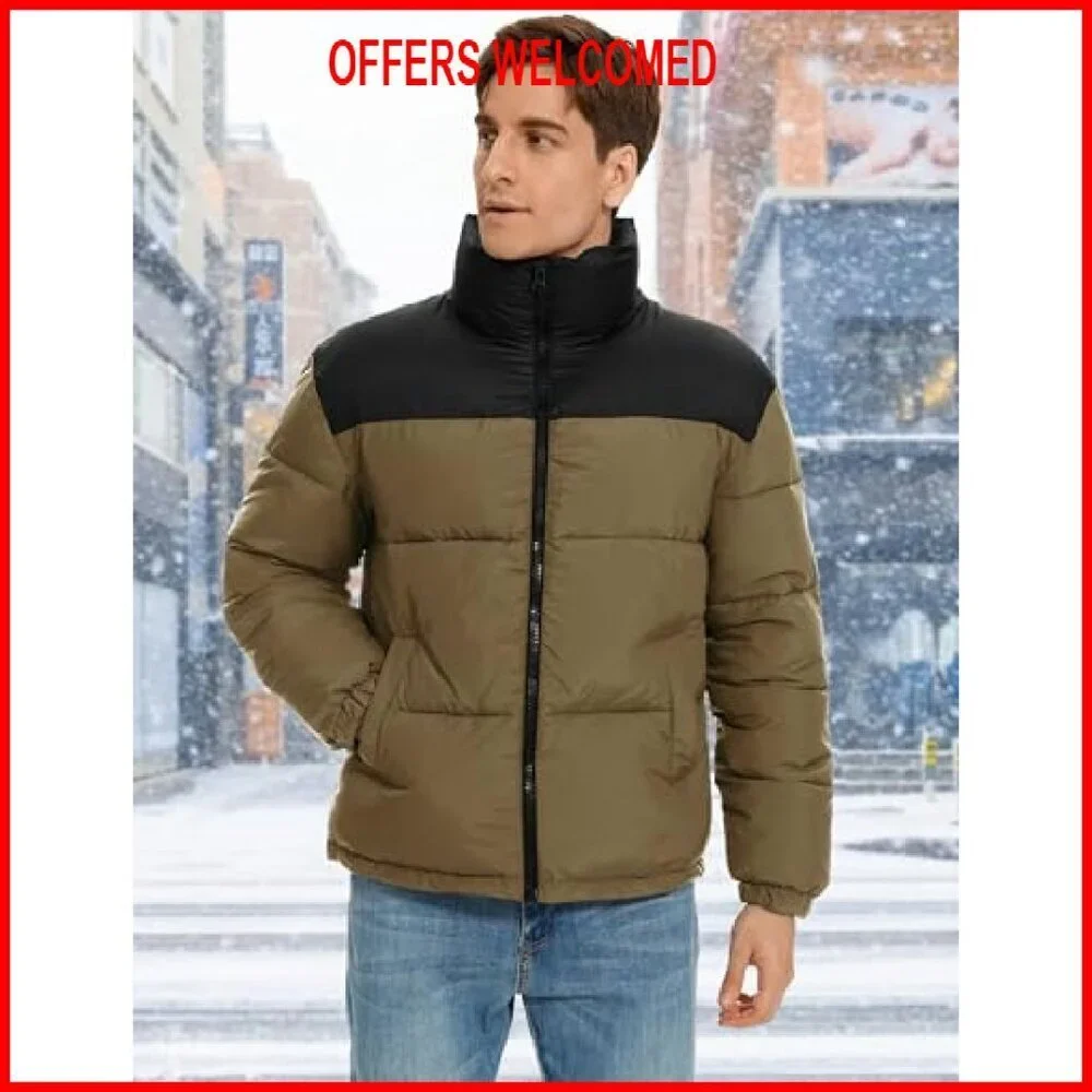 Men's Puffer Jacket Water Resistant Lightweight Quilted Winter Coat